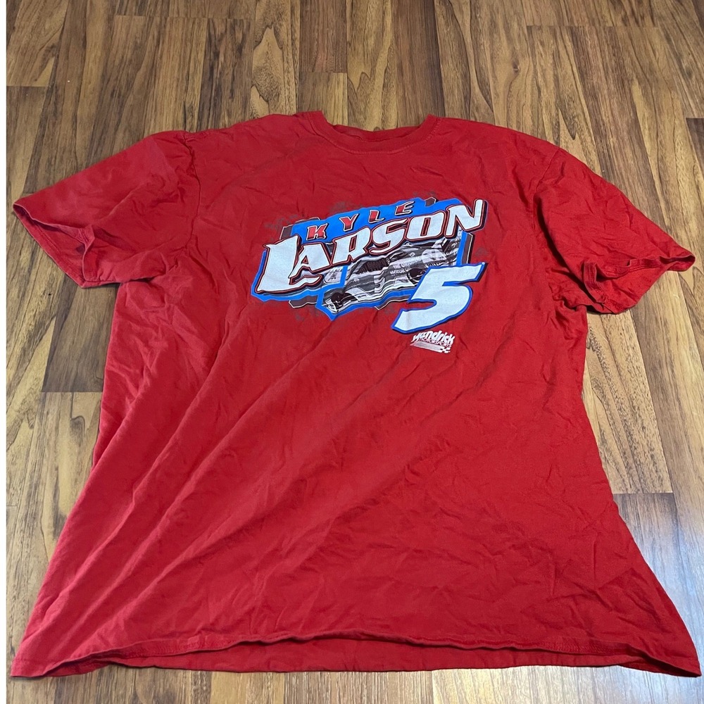 Hendrick Motorsports Kyle Larson 5 NASCAR Racing Graphic Tee XXL Red Shirt